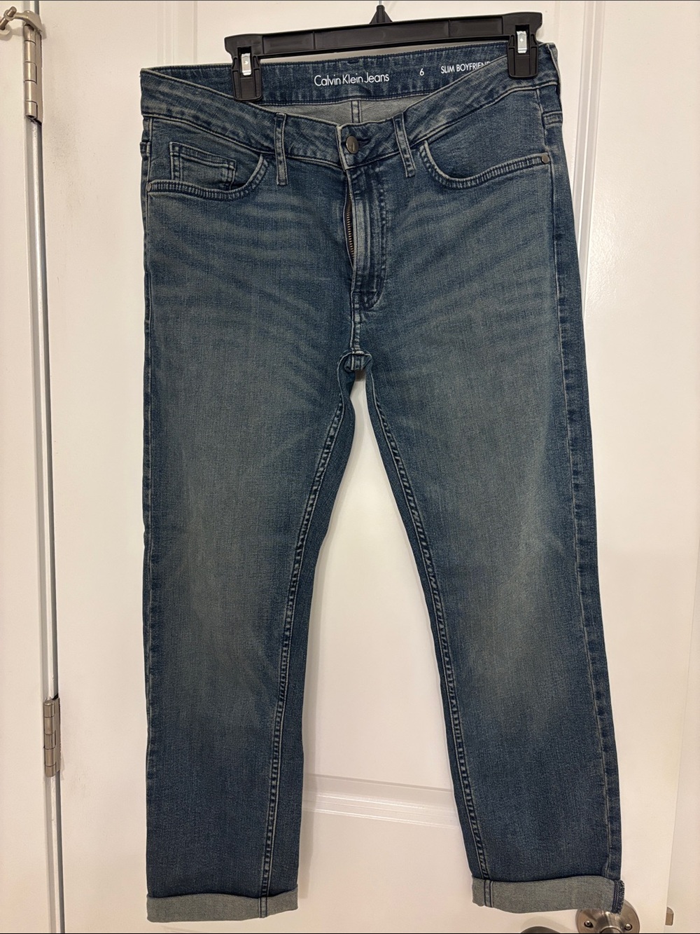 Calvin Klein Women’s Boyfriend Jeans in Medium Blue